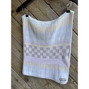Widgeon Checker Stripe Cotton Baby Blanket 32x40 Quality Weave Knit Unisex